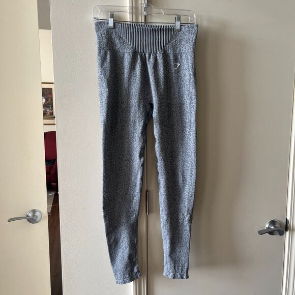 Gymshark Women’s Marl Seamless High Rise Leggings Grey Size Medium - Picture 1 of 11